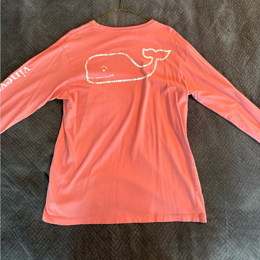 Vineyard Vines Kids Coral Shirt with White Whale Logo